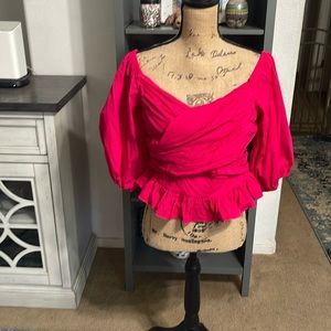 EUC pink Express top size L